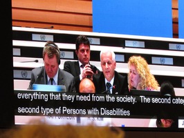 Snimak delegacije koalicija OSI za vrijeme prezentovanja pred Komitetom